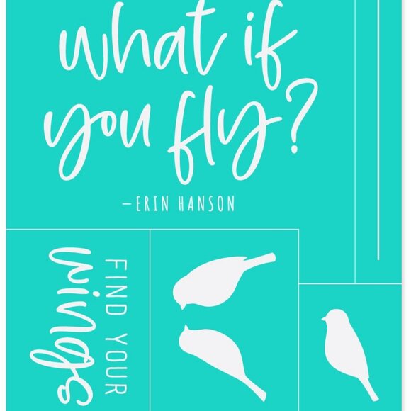 NWT RETIRED Chalk Couture transfer 1 WHAT IF YOU FLY? - Picture 2 of 2